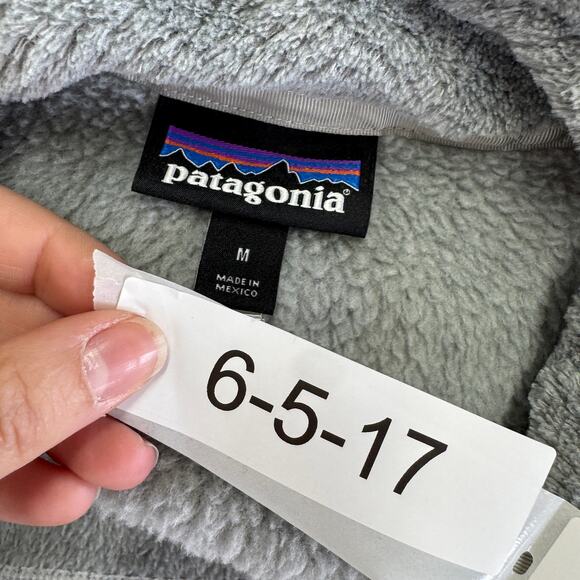 Patagonia Sweater Womens Medium Grey Re Tool Snap T Pullover Fleece - Picture 4 of 10